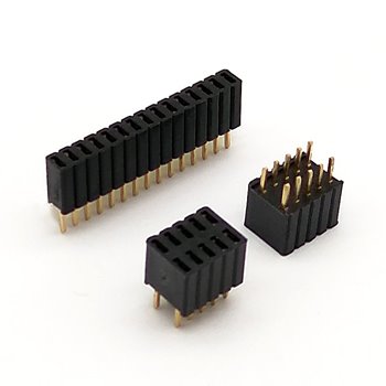 1.27x2.54mm PCB DIP Type Single / Dual Row Female Header (H=4.6), R6800 Series