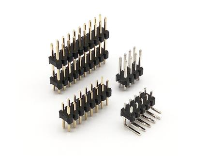 Zweireihiger gerader oder rechtwinkliger PCB-Stiftsockel PH 2,54 mit Dip-Anschluss &#x2013; Serie R2200