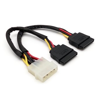 4 Pin Male IDE to 15 Pin Female Dual SATA Power Splitter Adapter Cable｜Sunny Young Enterprise Co., Ltd.｜Taiwan