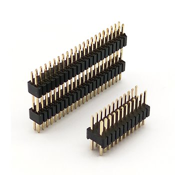 1.27x1.27mm Dual Row Straight Type Single/Dual Stack Pin Header, R6210 Series