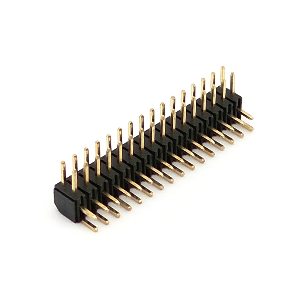 2.00mm Dual Row DIP Type 90° Pin Header (H: 4.0mm), R5300 Series