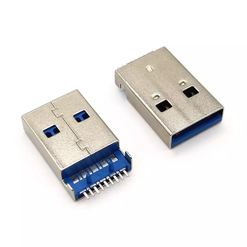 USB 3.0 Type-A 9P Male Connector SMT Straight Type with Post, R2950-A Series