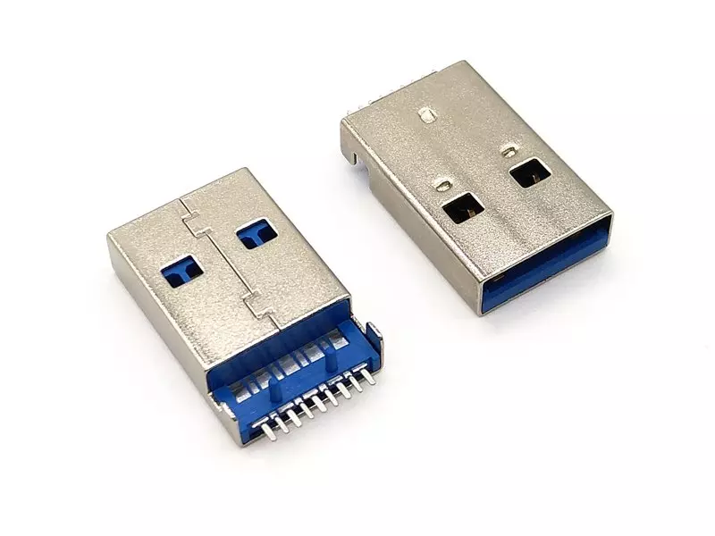 USB 3.0 Type A Plug SMT Straight Type with Post Connector