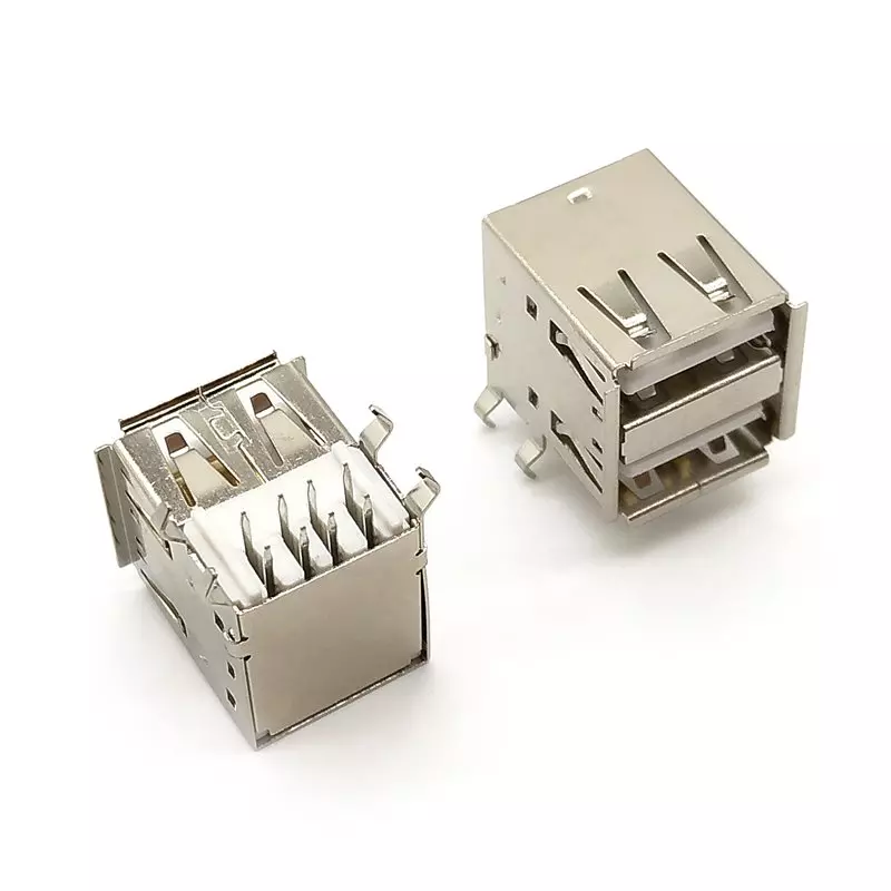 USB 2.0 Type-A Female Connector Double Stacked R/A Dip Type, R2950-A Series
