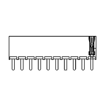 2.54mm PCB DIP Type Single / Dual Row Female Header (H=6.6), R2803 Series