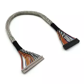 HIROSE DF14 LVDS Harness外加鍍錫銅編織 LVDS Harness with Flat Copper Braid Wire｜杉洋企業｜台灣線材加工製造商