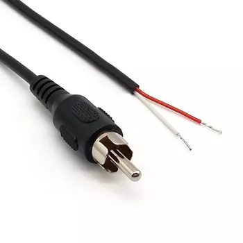 RCA AV蓮花公單頭2芯 尾部焊錫音視頻連接線 RCA Plug to Bare Ended Cable｜杉洋企業｜台灣線材加工製造商