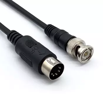 BNC公轉Mini Din 公5P 音源訊號轉接線 BNC Male to Mini DIN 5P Cable｜杉洋企業｜台灣線材加工製造商