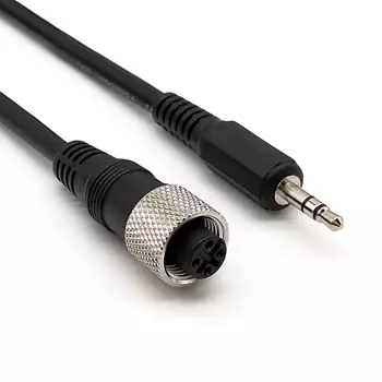 M12 4P防水母頭轉3.5耳機插頭轉接線 M12 to 3.5 Stereo Plug Cable｜杉洋企業｜台灣線材加工製造商