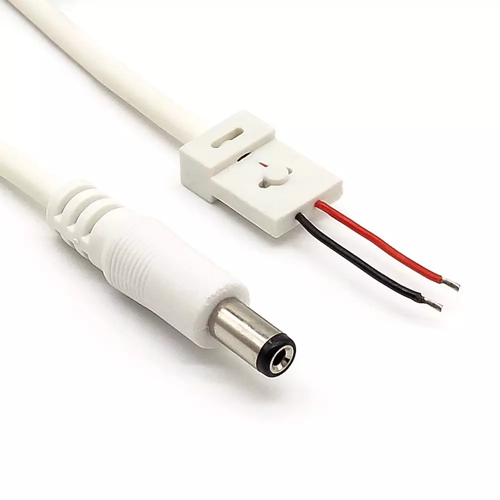 2.1 x 5.5mm DC Plug to Bare Ended Cable
