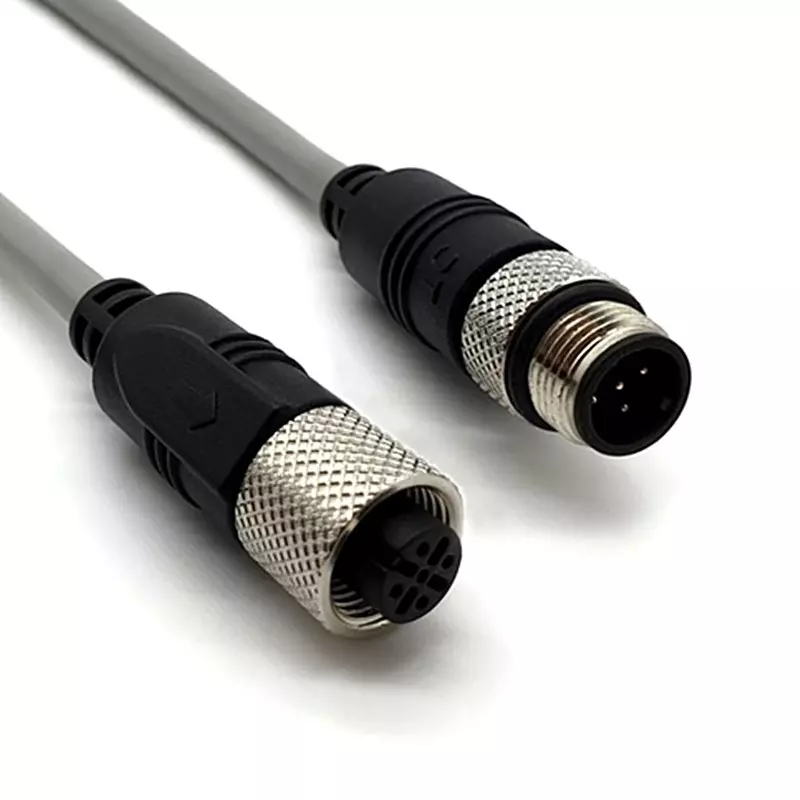M12 Sensor Cable Jack to Plug Circular Cable