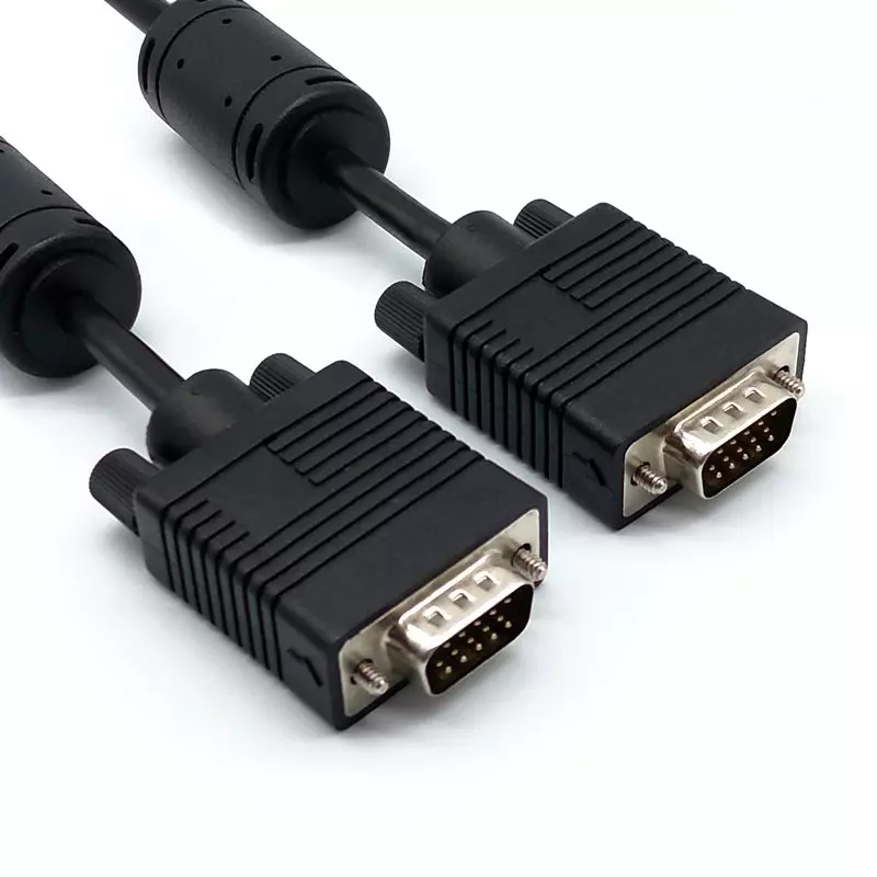 HD DB15P Male with Ferrite Cores VGA Molded Cable
