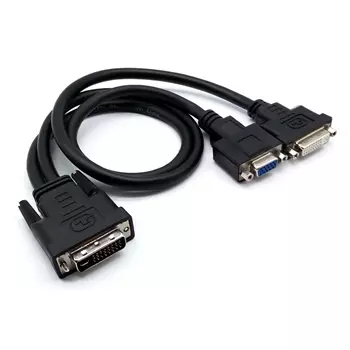 DVI公轉DVI/VGA母一分二轉接線, DVI Cable 影像介面線材-03