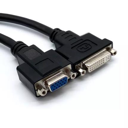 DVI Stecker auf Buchse und HD DB15 Splitter vergossenes Kabel