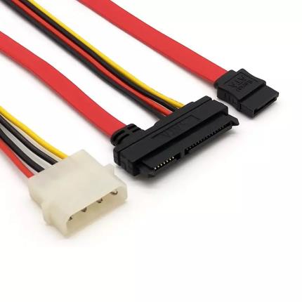 SATA 7&#x2B;15 to 4Pin Power Connector Splitter Cable