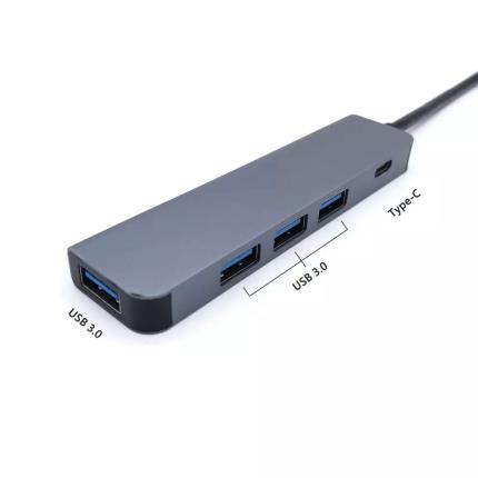 Type-C to 3.0 4-Port USB Hub with PD Charger