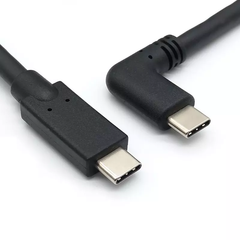3.1 USB Type C Cable Straight to Right Angle Cable
