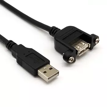 USB 2.0 可鎖型A公轉A母連接線, USB Cable 2.0 傳輸線-04