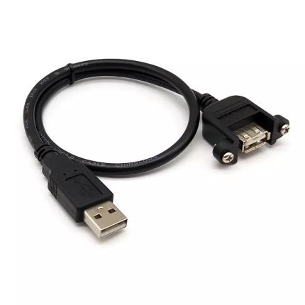 AM to AF USB 3.0 Panel-Mount Extension Cable