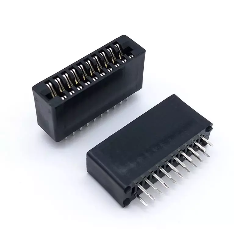 2.54mm 20p dual row straight type card edge slot connector