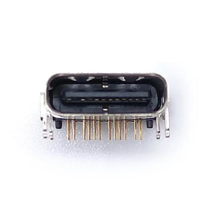 USB 3.2 Gen2 Type-C 24 Circuit Socket SMT Top-Mount Right Angle Connector(Front)