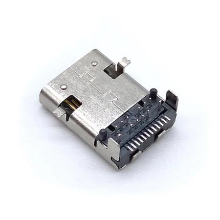 USB4 Type-C 24 Circuit Socket Right Angle Connector(Bottom)