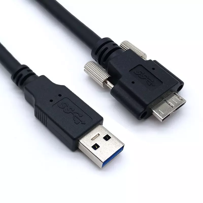 USB 3.0 可鎖型1米Type-A公頭對Micro-B公頭訊號連接線 USB 3.0 Type-A to Micro-B Cable｜杉洋企業｜台灣線材加工製造商
