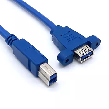USB 3.0 可鎖型Type-A公座轉Type-B公頭傳輸線 USB 3.0 Cable ｜杉洋企業｜台灣線材加工製造商