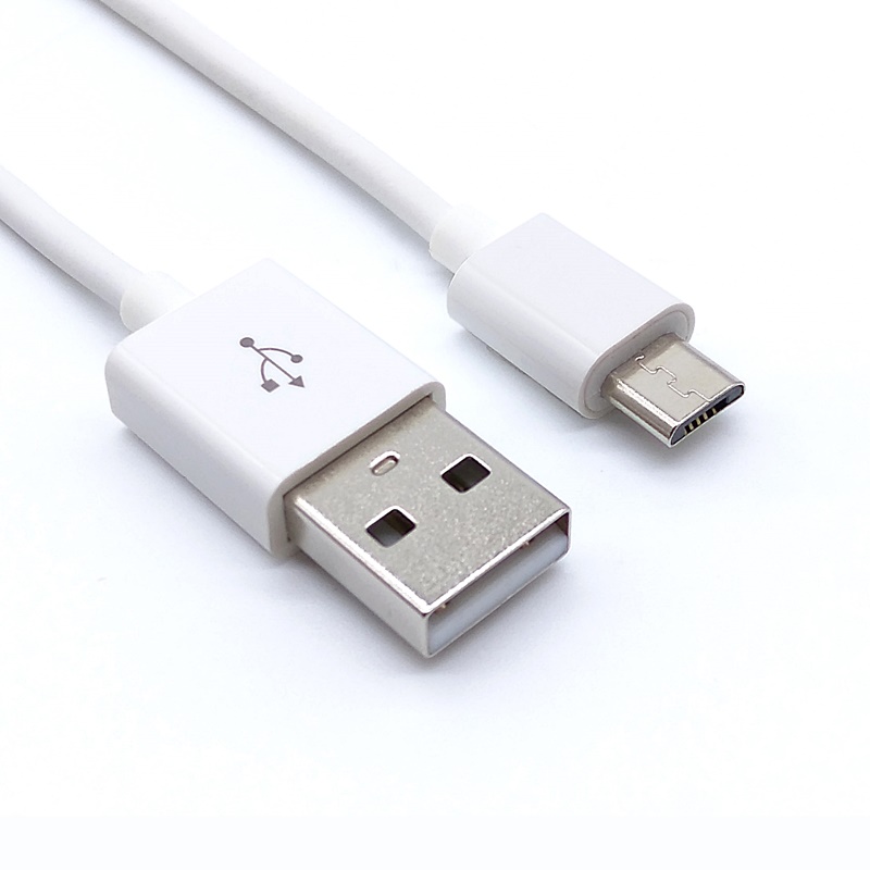 USB 2.0 Type-A公轉Micro-B公ABS白色傳輸線 USB 2.0 Cable｜杉洋企業｜台灣線材加工製造商