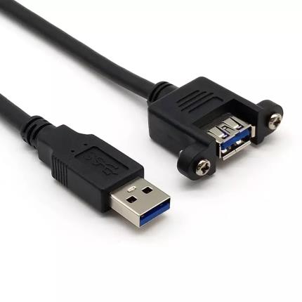 USB 3.0 Typ A Stecker-auf-Buchse-Kabel f&#xFC;r die Schalttafelmontage