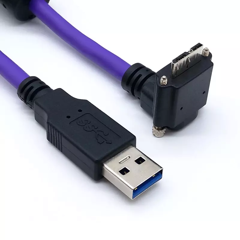 USB 3.0 Typ A Stecker auf Micro-B Stecker rechtwinklig gebogenes Kabel