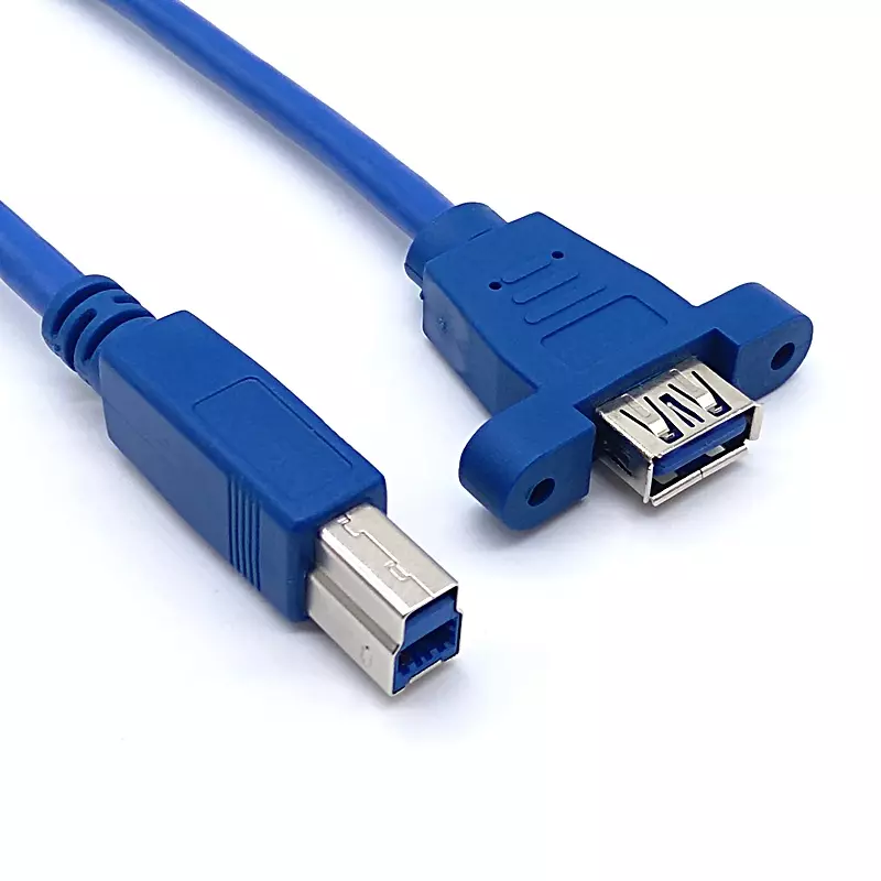 USB 3.0 Cable Type A Female to Type B Male Panel-Mount Cable