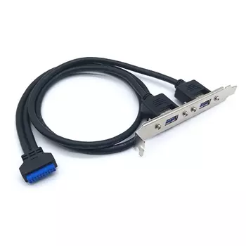 USB 3.0 Dual Port PCI Bracket Cable Motherboard to 20P IDC Header Cable｜Sunny Young Enterprise Co., Ltd.｜Taiwan