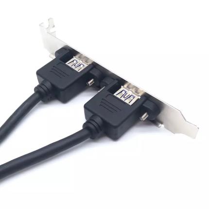 2 Ports USB 3.0 AF Motherboard-Verl&#xE4;ngerungskabel mit PCI-Slotplattenhalterung