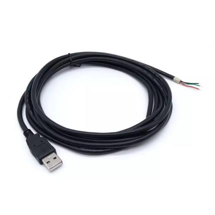 USB 2.0 Type A cable with tinned processing at the end