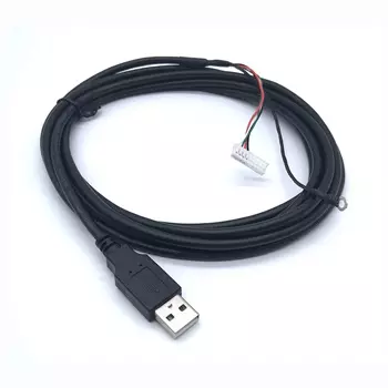Customized USB 2.0 A Male Cable with Tail Terminal, USB 2.0 Cable-11