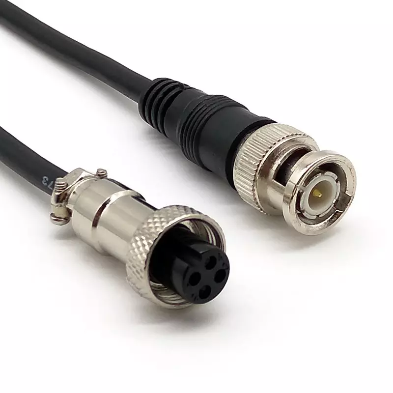12M Aviation 4P to BNC Cable for Monitoring Systems