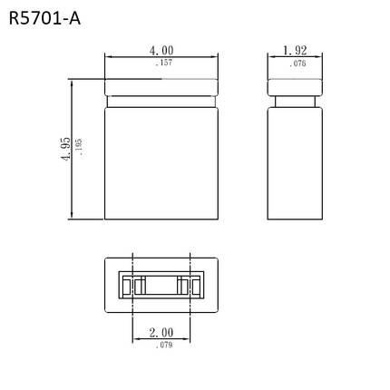 R5701｜Umrisszeichnung｜2,00 mm Mini-Jumper